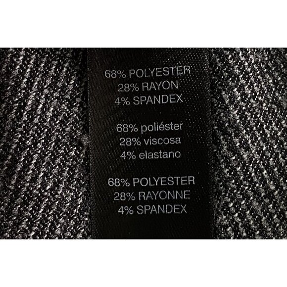 CHICO'S Women Black Label Pants Ankle Zip Elastic Waist Sz M Black Work 80-30 - Picture 13 of 16